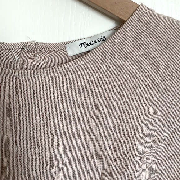 Madewell Button-Back Tie Tee in Stripe Size Small - Picture 6 of 10